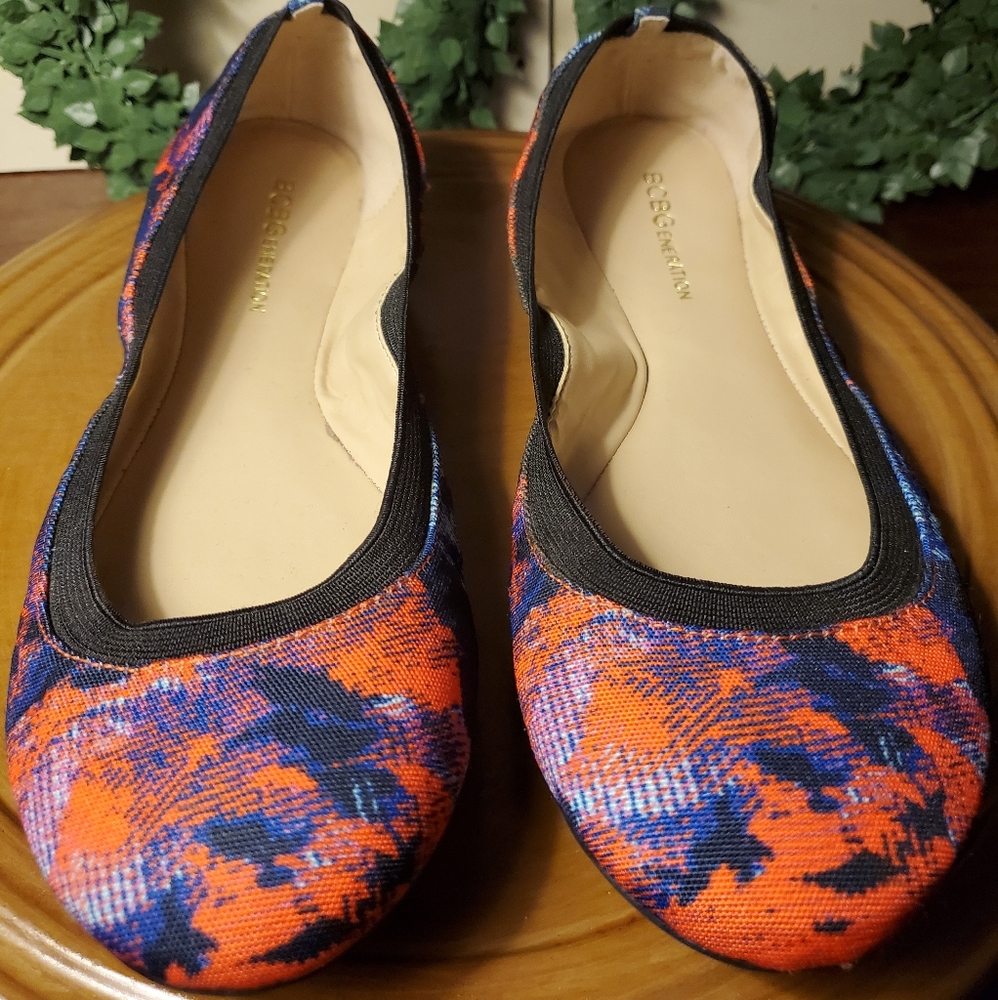 BCBGeneration slip on Ballet flats red blue